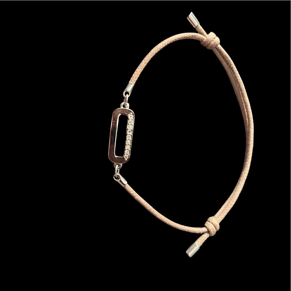 Swarovski Rectangle Cord Charm Bracelet